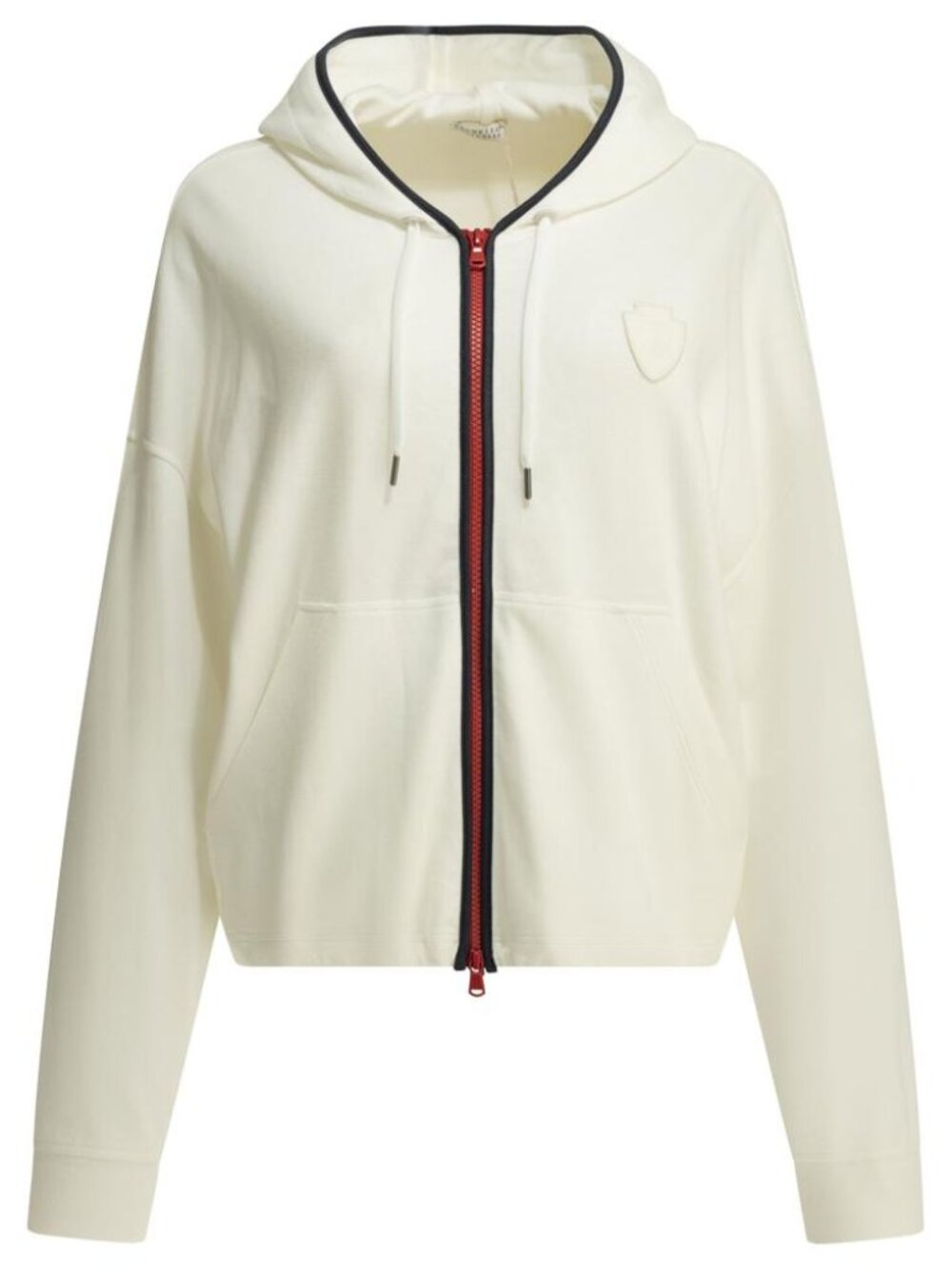 Brunello Cucinelli Zip-Up Sweatshirt With Logo Tag Size L Women